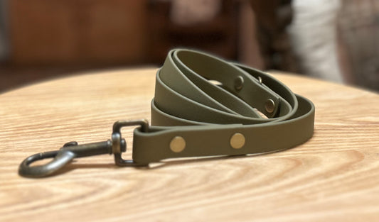 Olive Green BioThane® Clip Lead